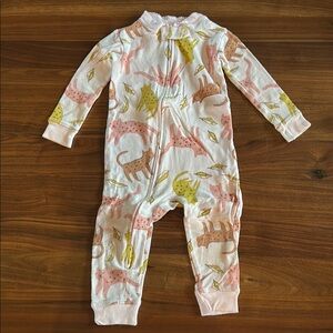 Carter's Pink and Yellow Pajama Set with Playful Animal Print
